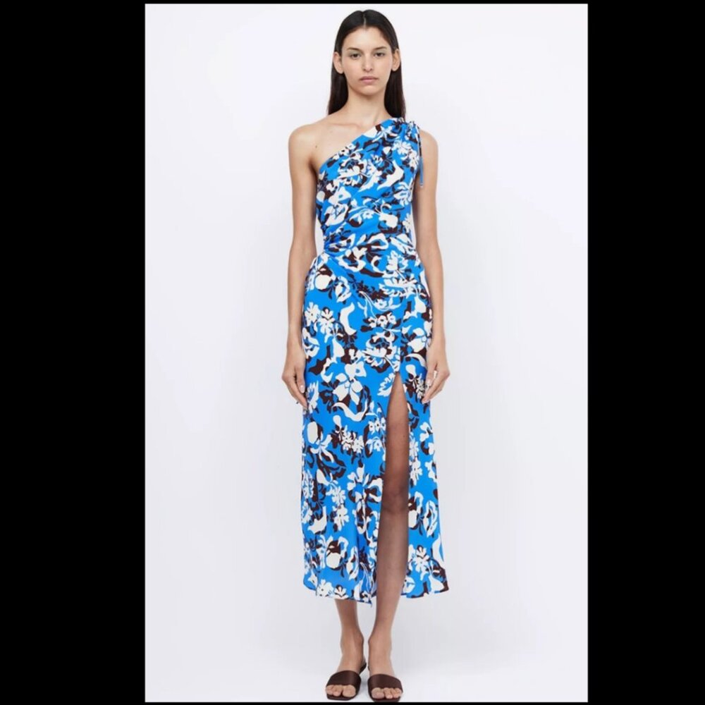Bec & Bridge - SILK MAXI DRESS - BLUE